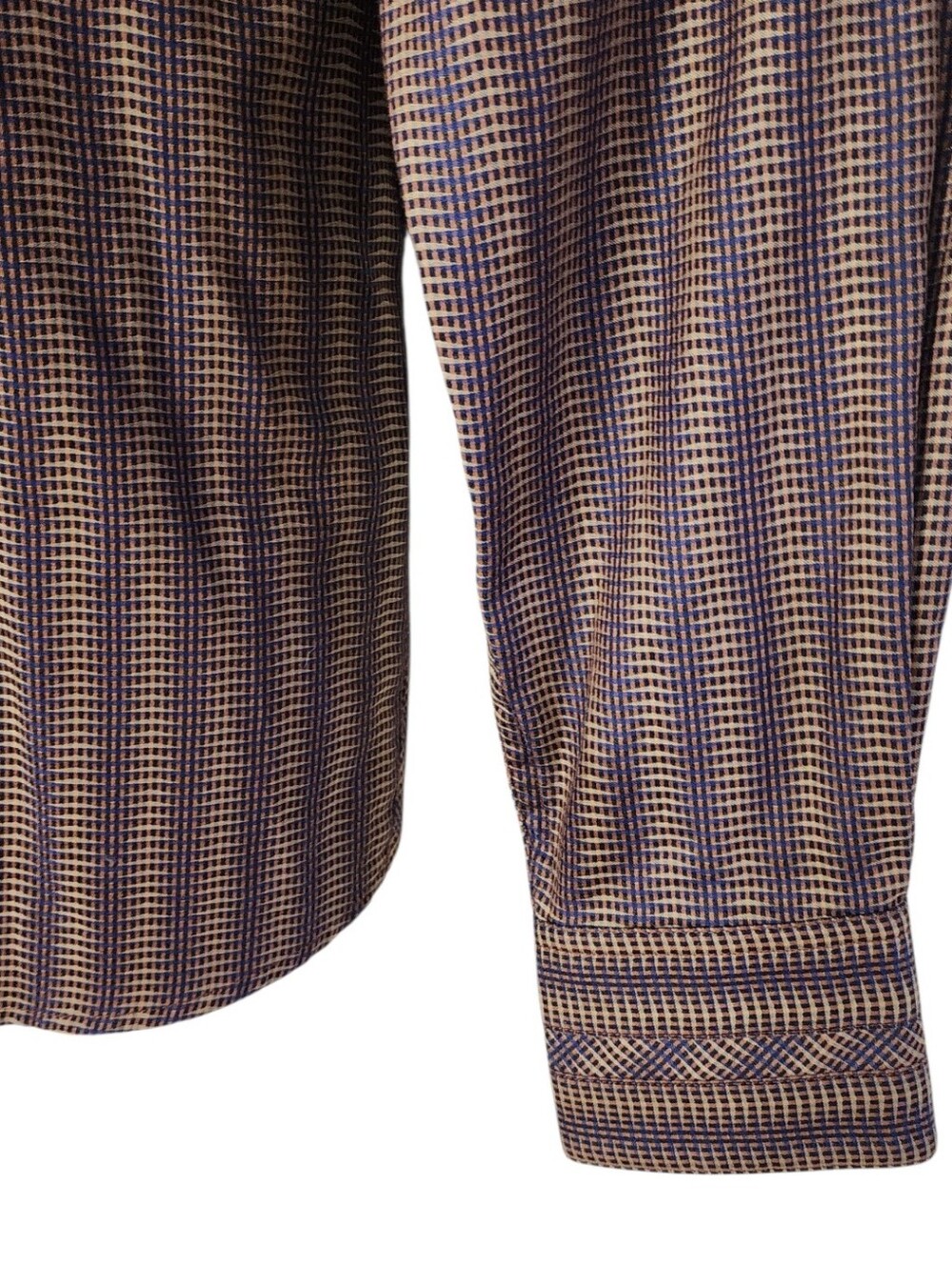 Robert Graham Men’s Multicolor Check Button Down Shirt XL Embroidered Trim - Picture 5 of 13